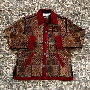 Yakmagik Tapestry Patchwork Jacket with Silk Details
